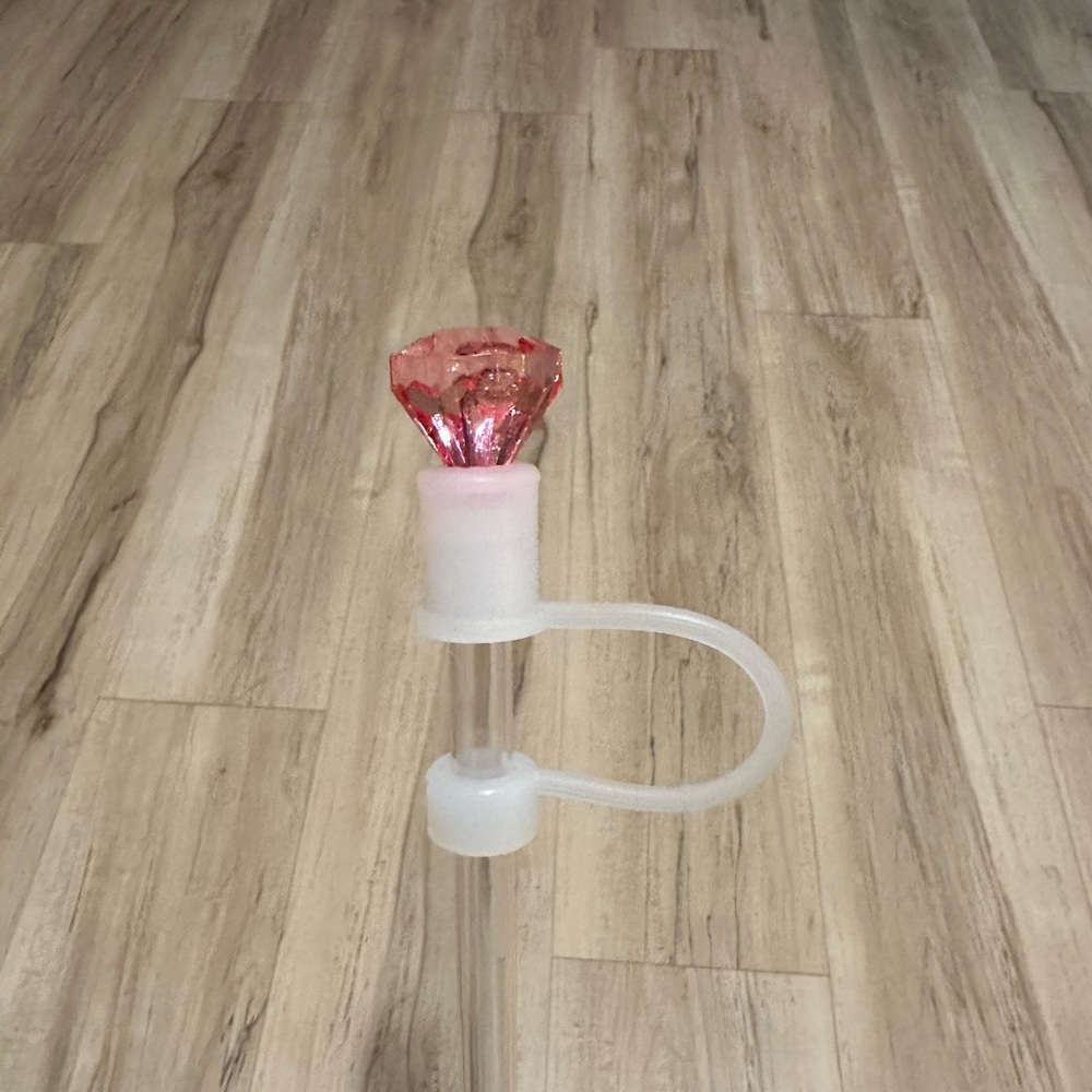 Pink Gem Straw Topper
